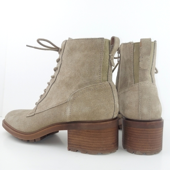 Lucky Brand Diedrah Tan Suede Heeled Boots 9.5 - Picture 7 of 14